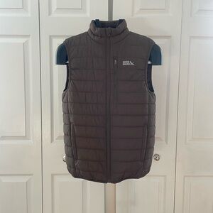 Eddie Bauer Men's Olive Green Quilted Vest